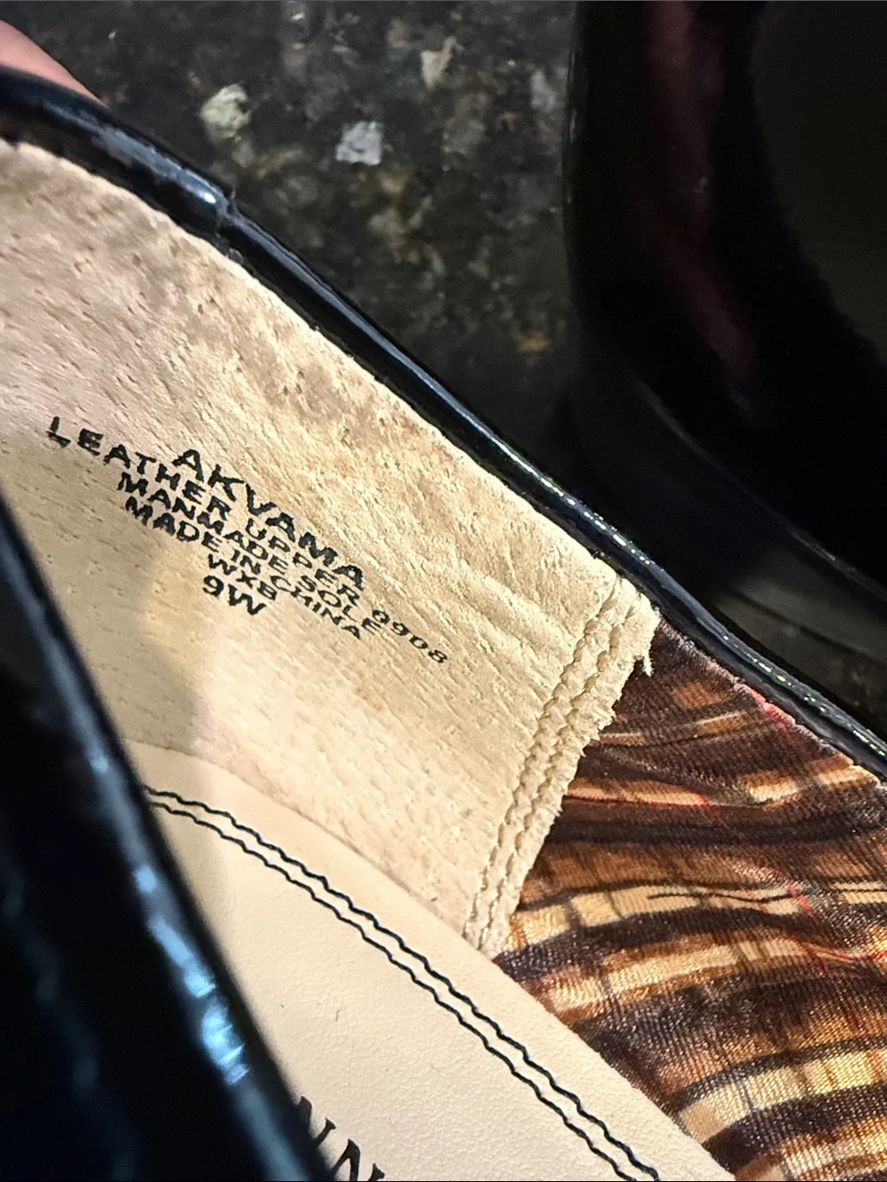 Anne Klein Black Patent Leather Slip-On Loafers
